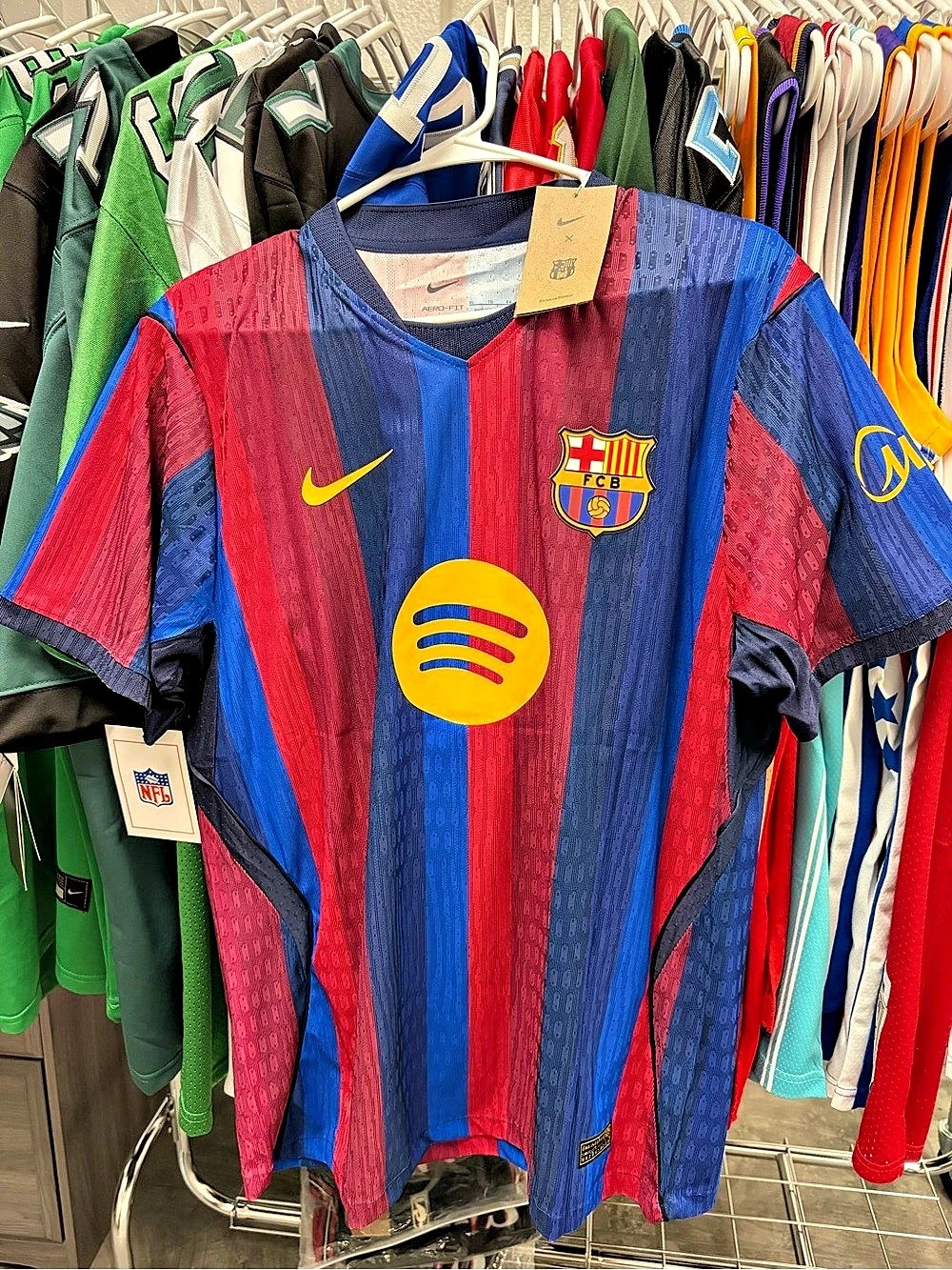 2026/27 FC Barcelona Lamine Yamal 10 Soccer Jersey Blue & Red NWT